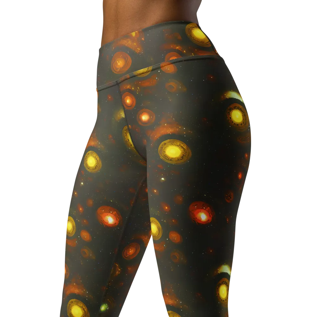 Solar Relics on Yoga Leggings — Left Front