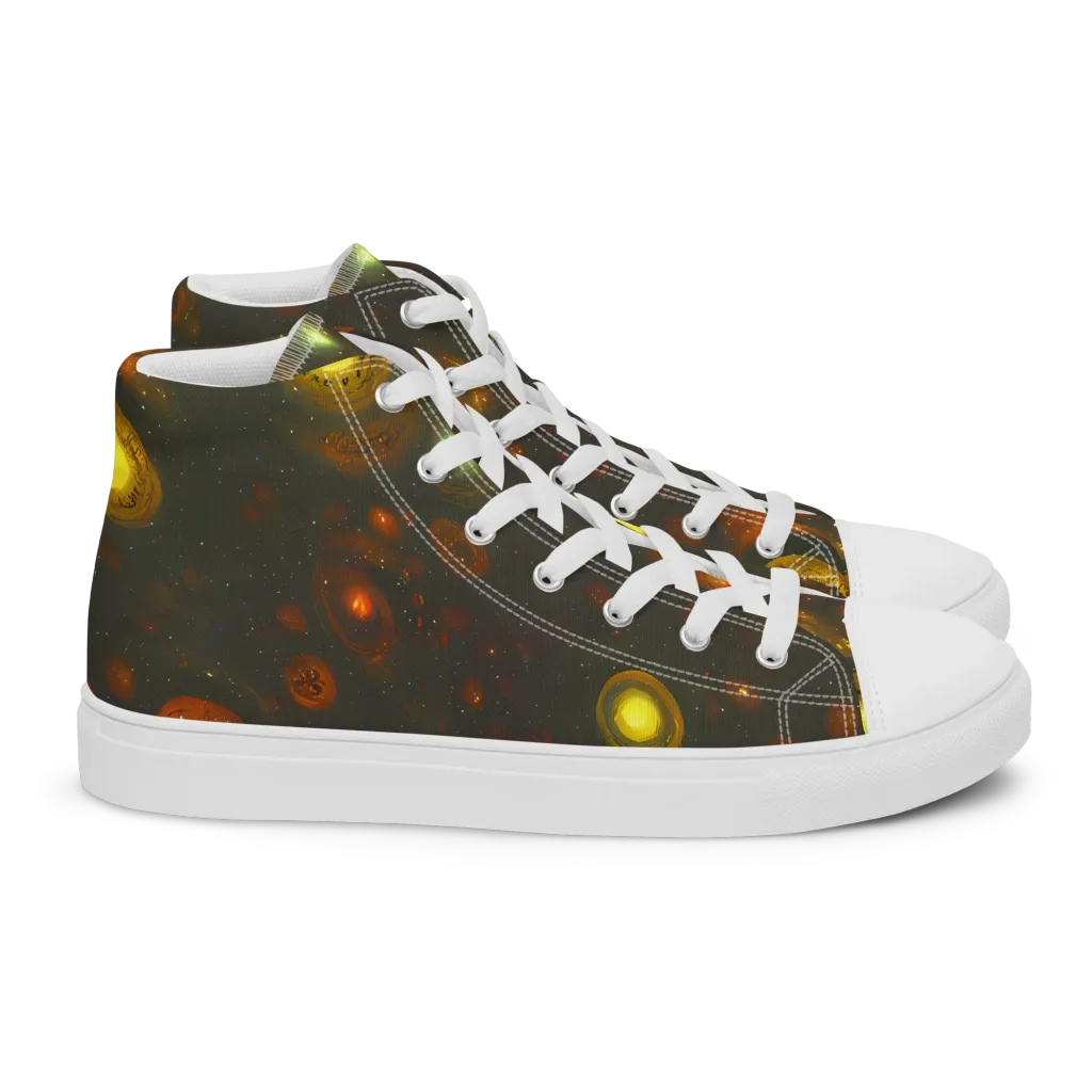 Solar Relics on Women's High Top Canvas Shoes — Right