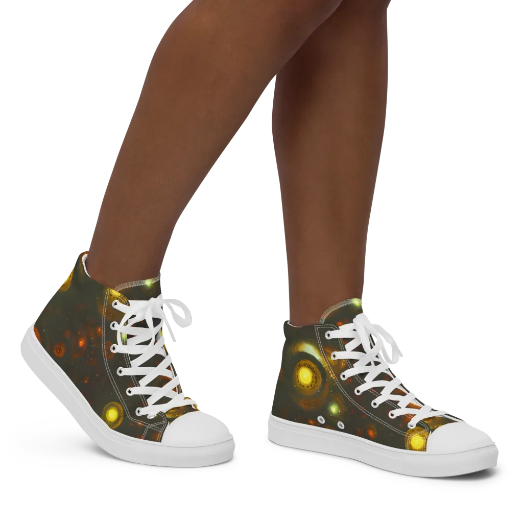 Solar Relics on Women's High Top Canvas Shoes — Right