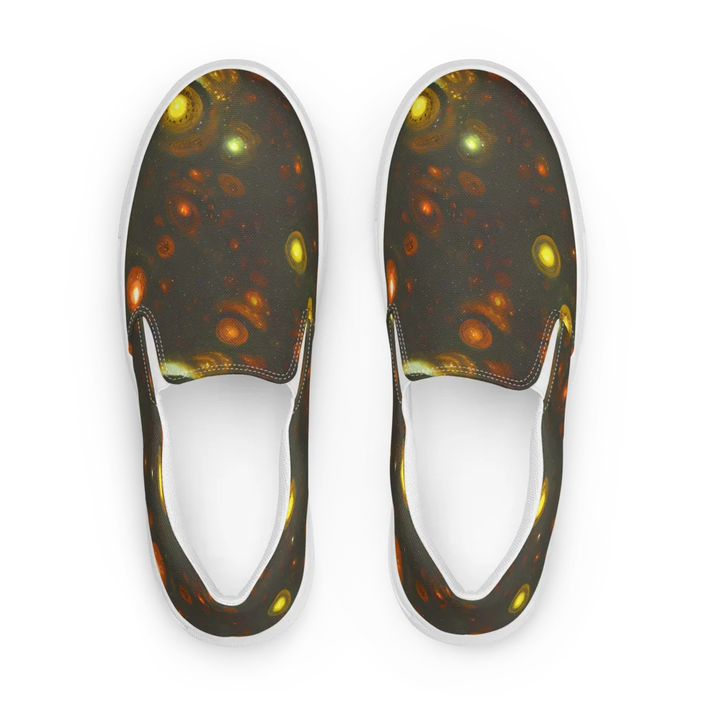 Solar Relics on Men's Slip-On Canvas Shoes — Front