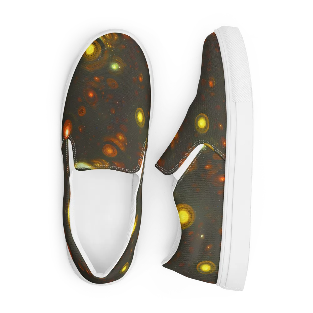 Solar Relics on Men's Slip-On Canvas Shoes — Front