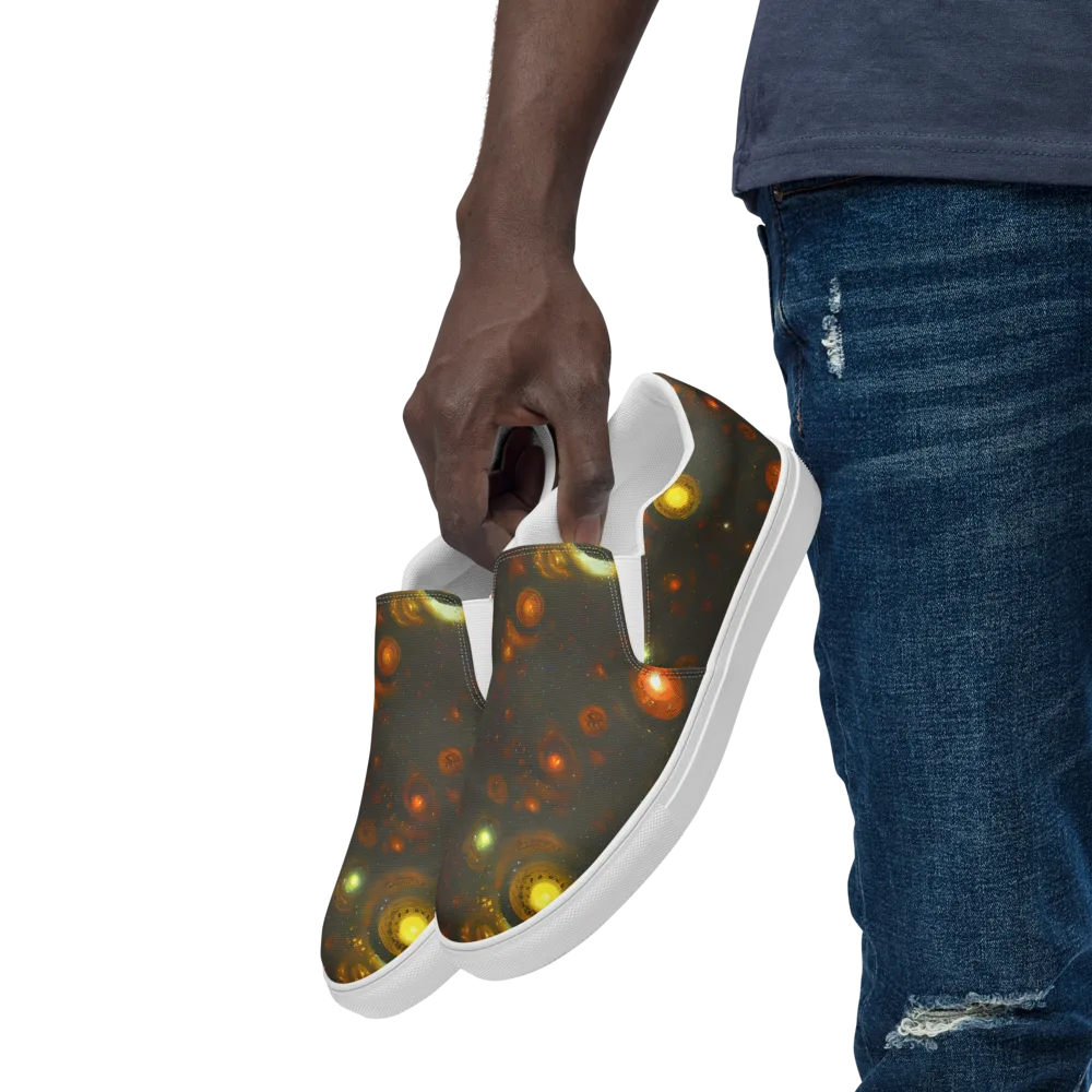 Solar Relics on Men's Slip-On Canvas Shoes — Left Front