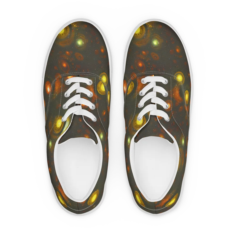 Solar Relics on Men's Lace-Up Canvas Shoes — Front