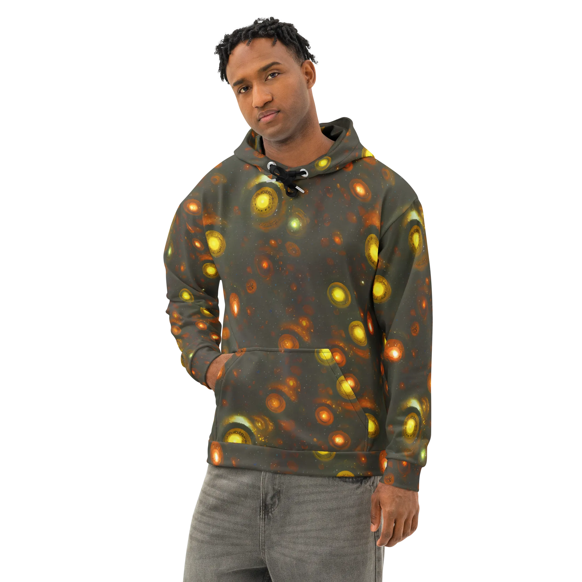 Solar Relics on Cotton Hoodie — Left Front
