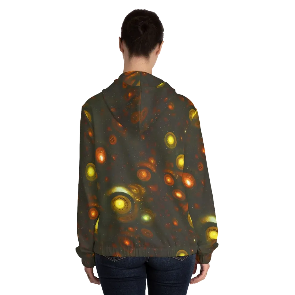 Solar Relics on Women's Full-Zip Hoodie — Back On Person