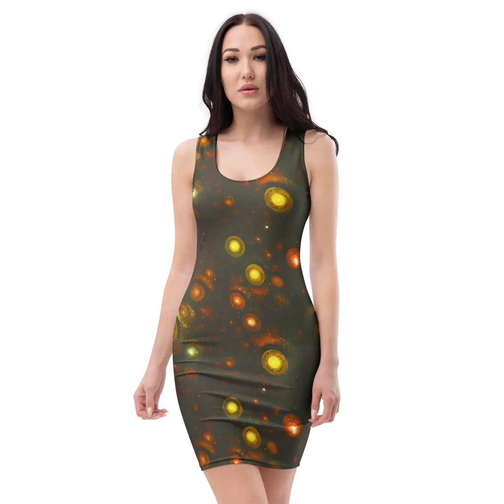 Solar Relics on Bodycon Dress — Front