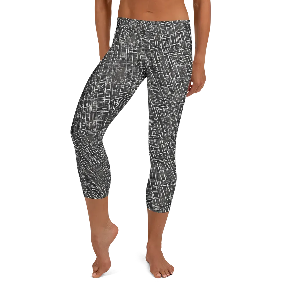 Noir Blueprint on Capri Leggings — Front