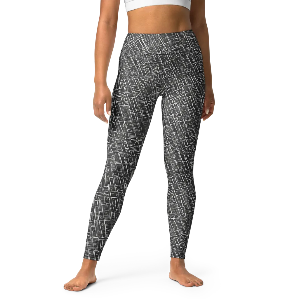 Noir Blueprint on Yoga Leggings — Front