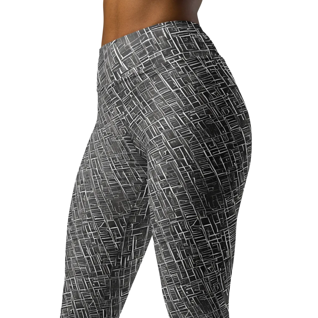 Noir Blueprint on Yoga Leggings — Left Front