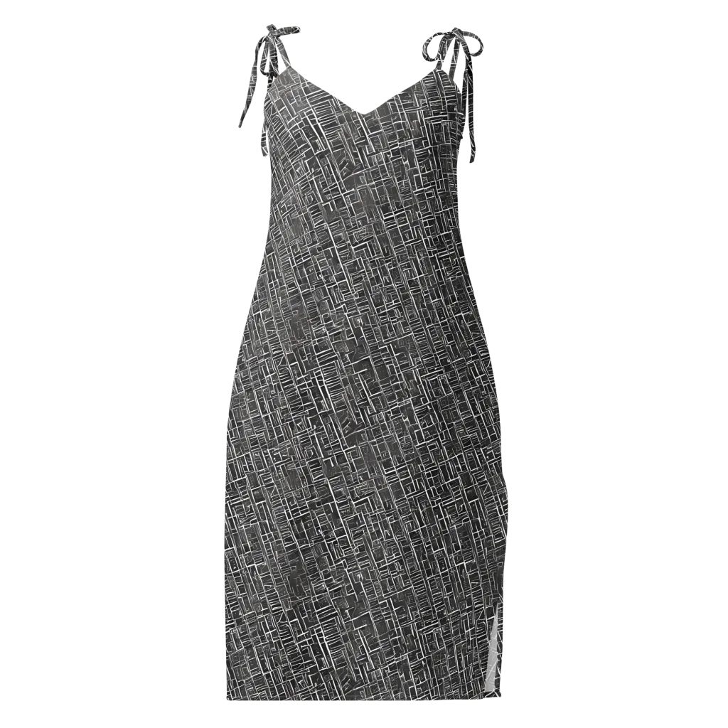 Noir Blueprint on Slip Dress — Front