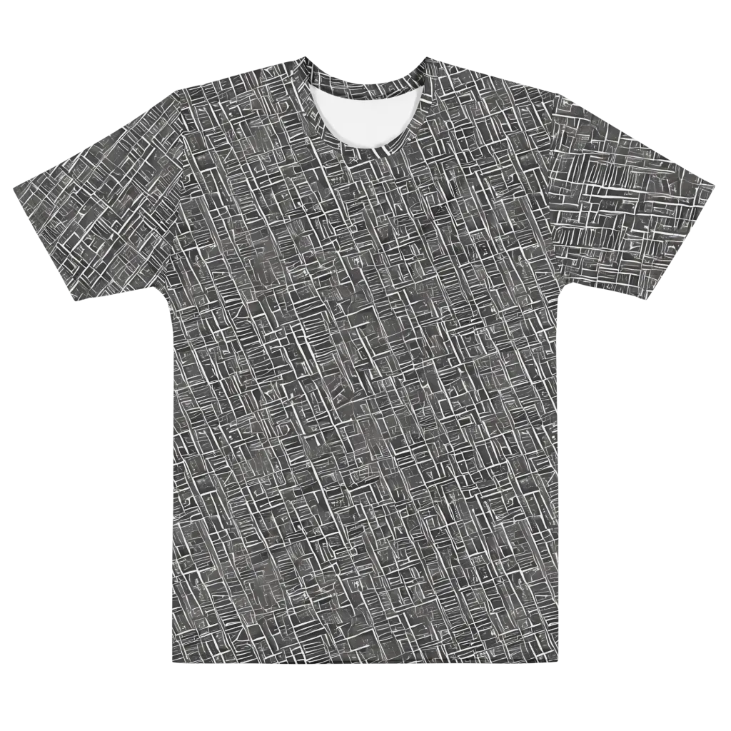 Noir Blueprint on Men's Cotton Crew Neck T-Shirt — Front