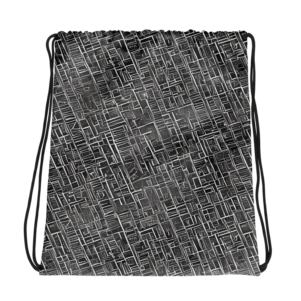 Noir Blueprint on Drawstring Bag — Photo