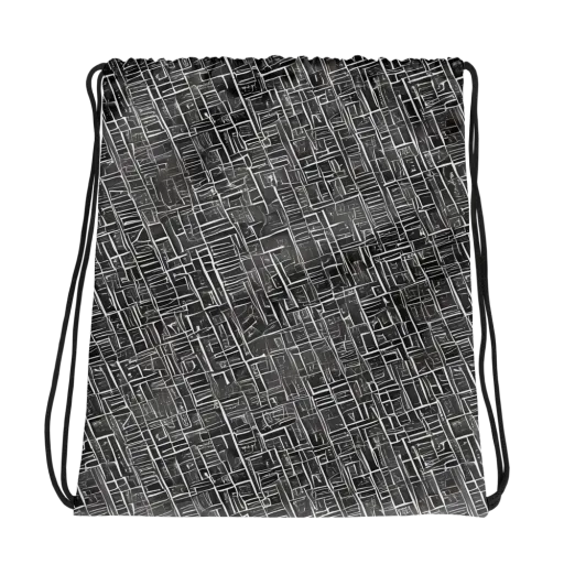 Noir Blueprint on a Drawstring Bag