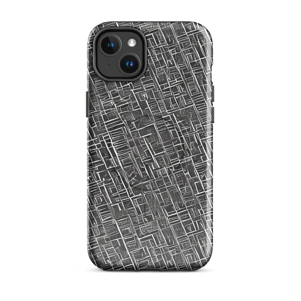Noir Blueprint on MagSafe Tough Case for iPhone® — Front
