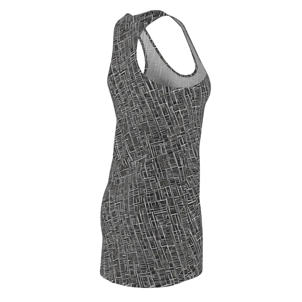Noir Blueprint on Racerback Dress — Back Side
