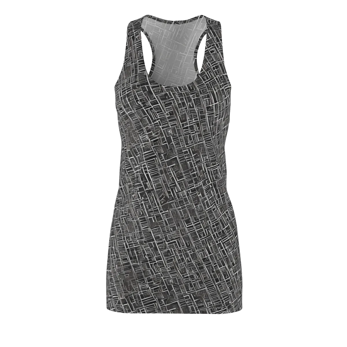 Noir Blueprint on Racerback Dress — Front