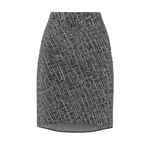 Noir Blueprint on a Pencil Skirt