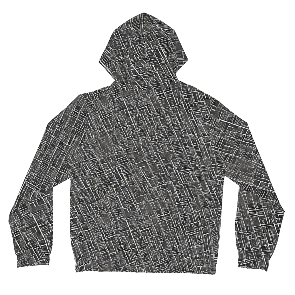 Noir Blueprint on Women's Full-Zip Hoodie — Back