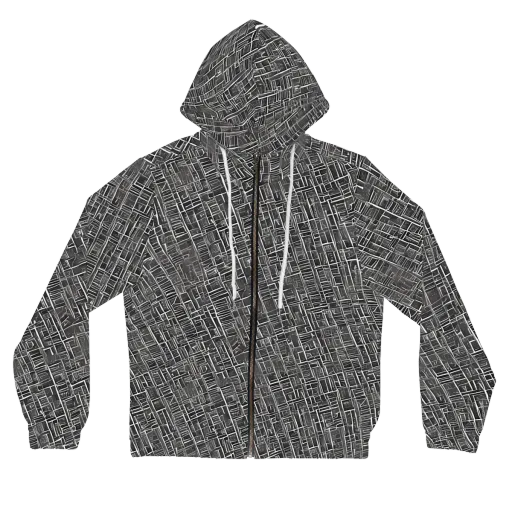 Noir Blueprint on a Women's Full-Zip Hoodie