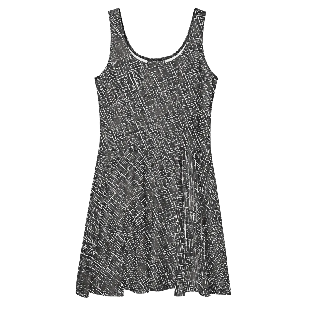 Noir Blueprint on Skater Dress — Front