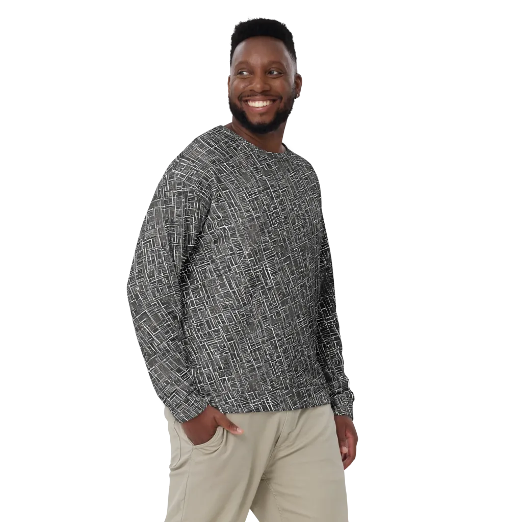 Noir Blueprint on Sweatshirt — Front