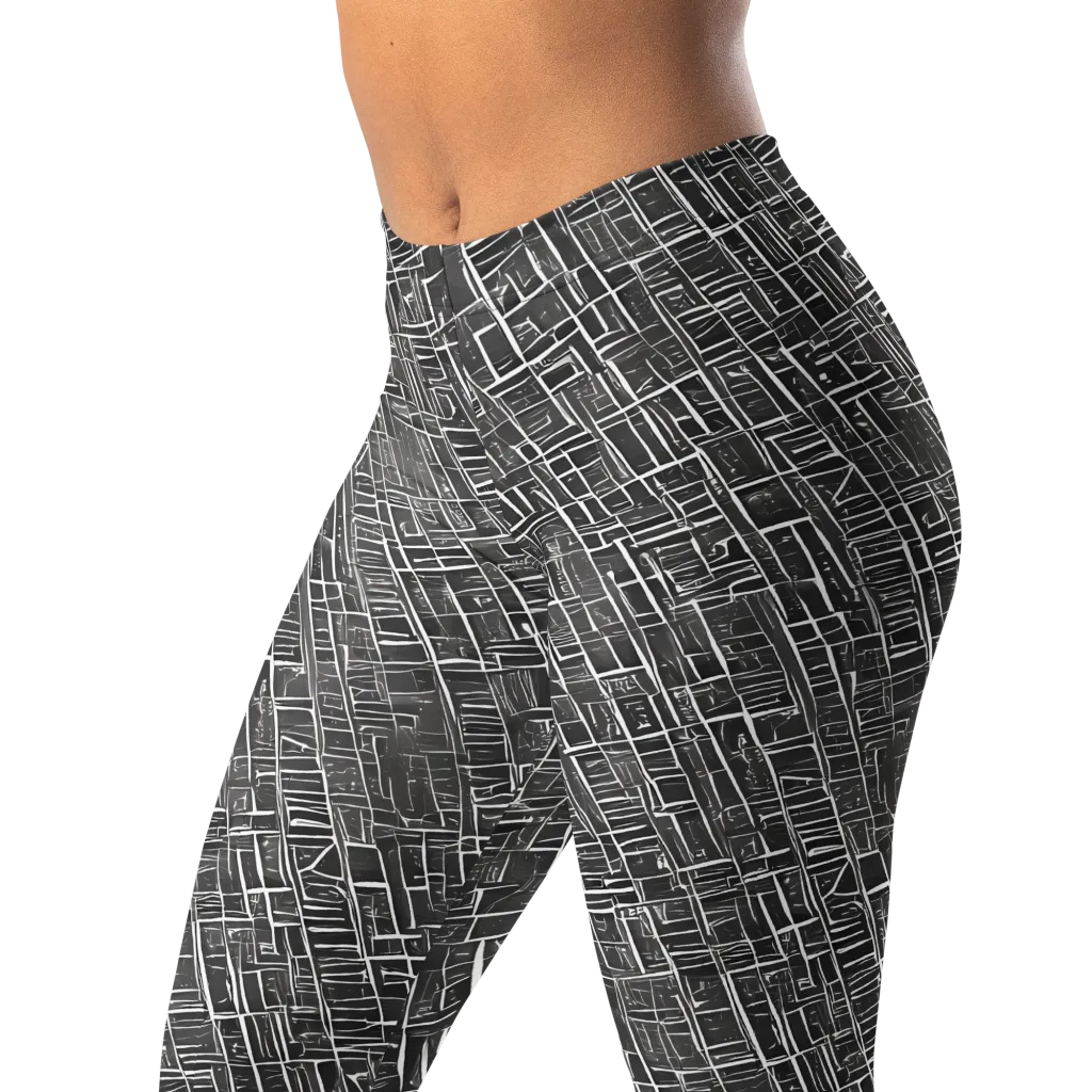 Noir Blueprint on Leggings — Left Front