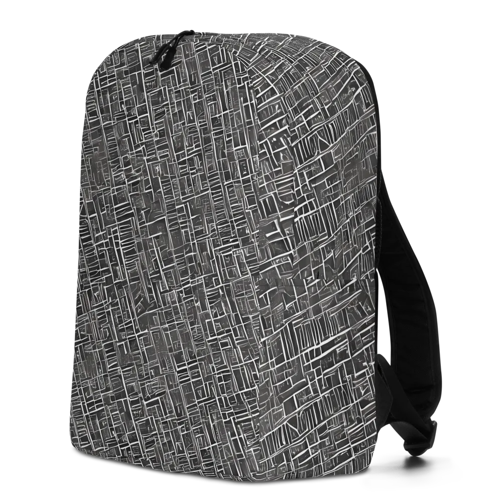 Noir Blueprint on Minimalist Backpack — Left