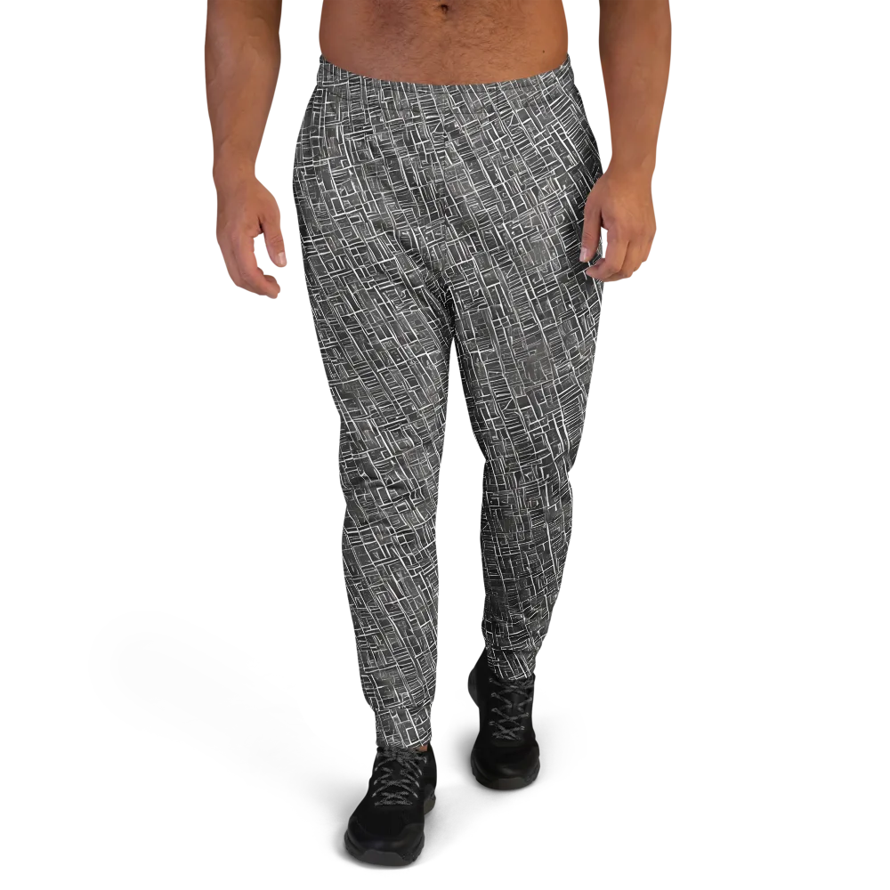 Noir Blueprint on Men's Joggers — Front