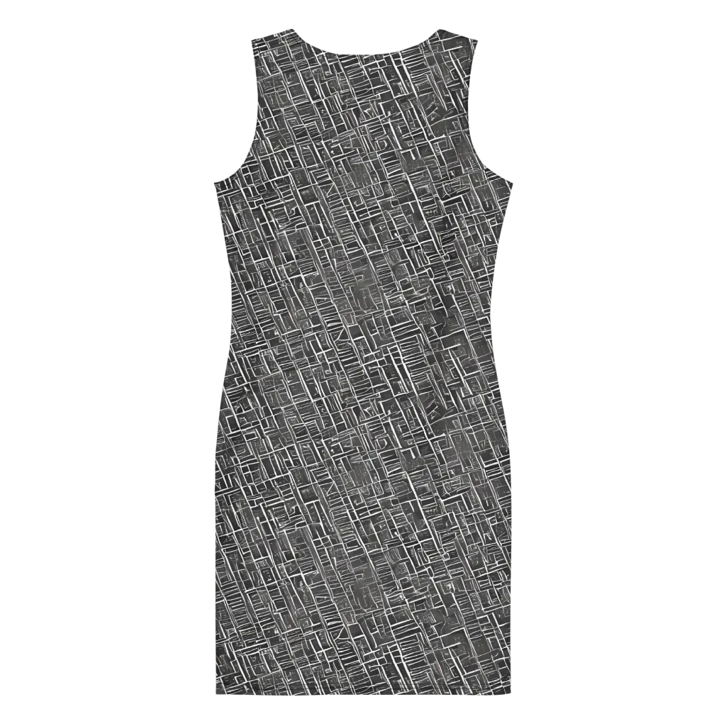 Noir Blueprint on Bodycon Dress — Back