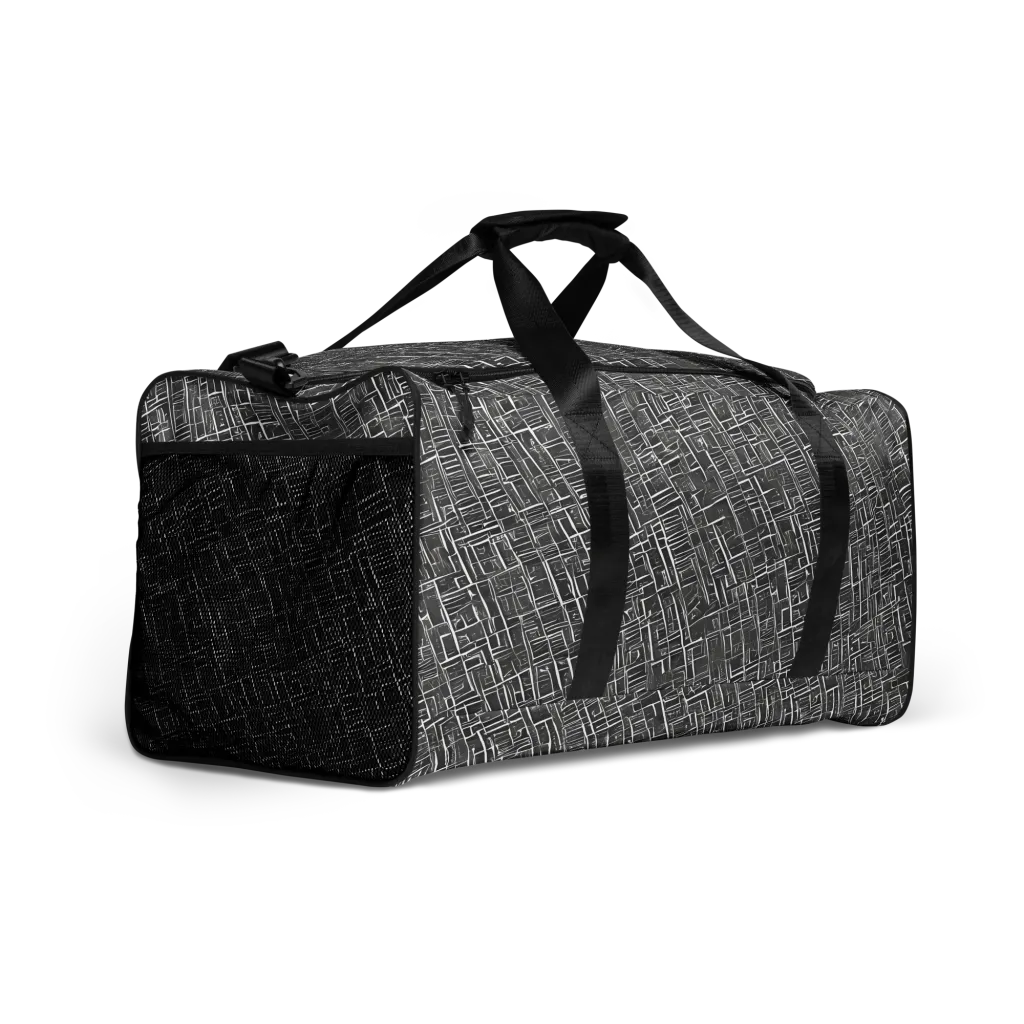 Noir Blueprint on Duffle Bag — Right Front