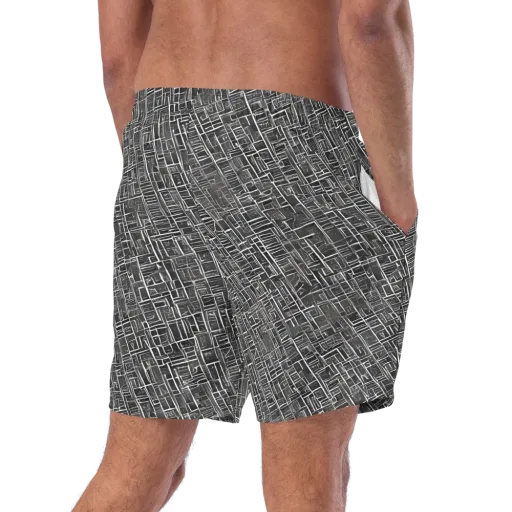 Noir Blueprint on a Swim Trunks