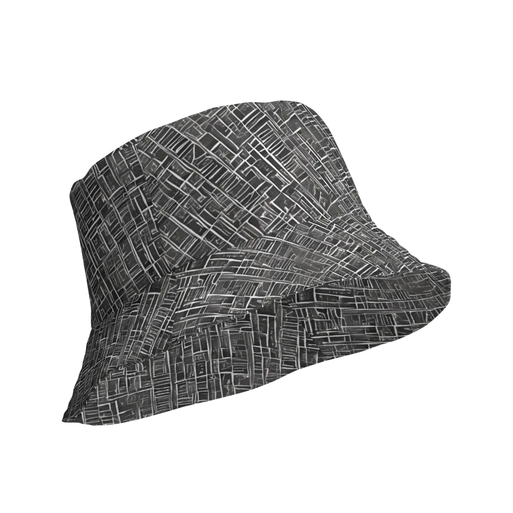 Noir Blueprint on Reversible Bucket Hat — Product details Outside
