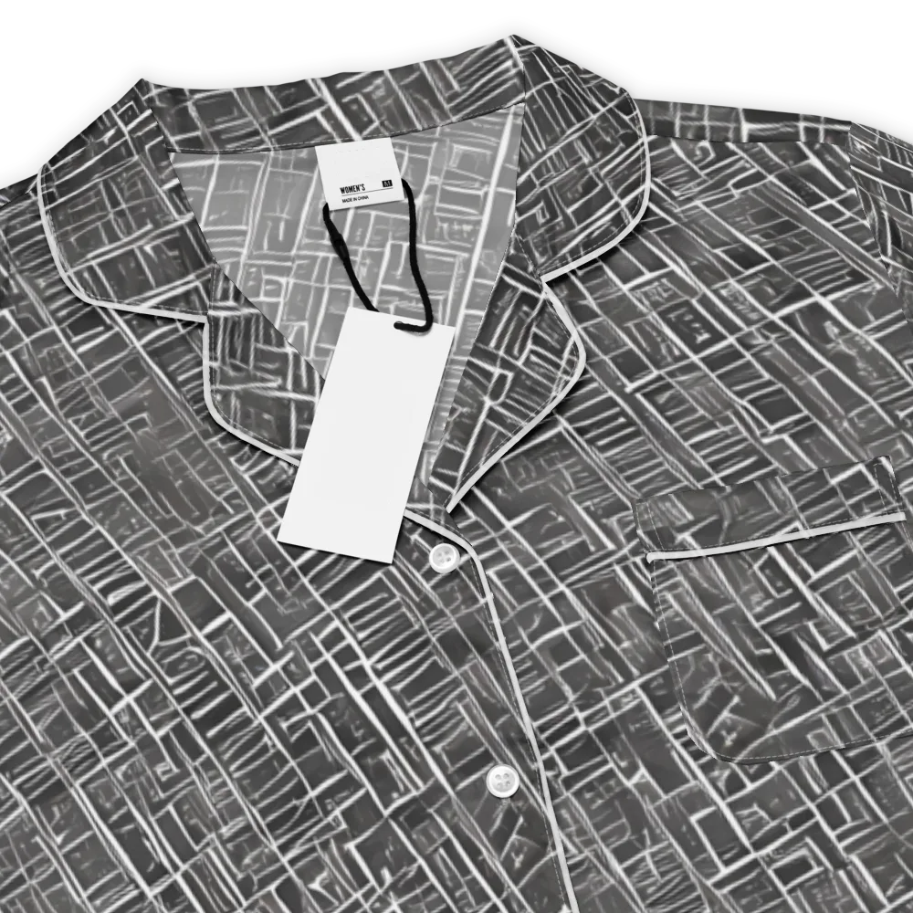 Noir Blueprint on Women's Short Sleeve Pajama Top — Product details
