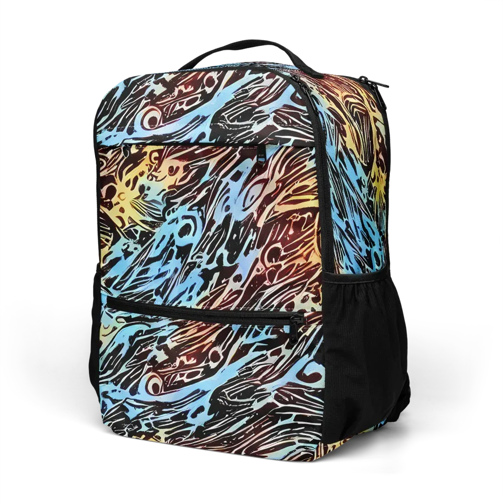 Oxblood Ocean on Utility Backpack — Left Front