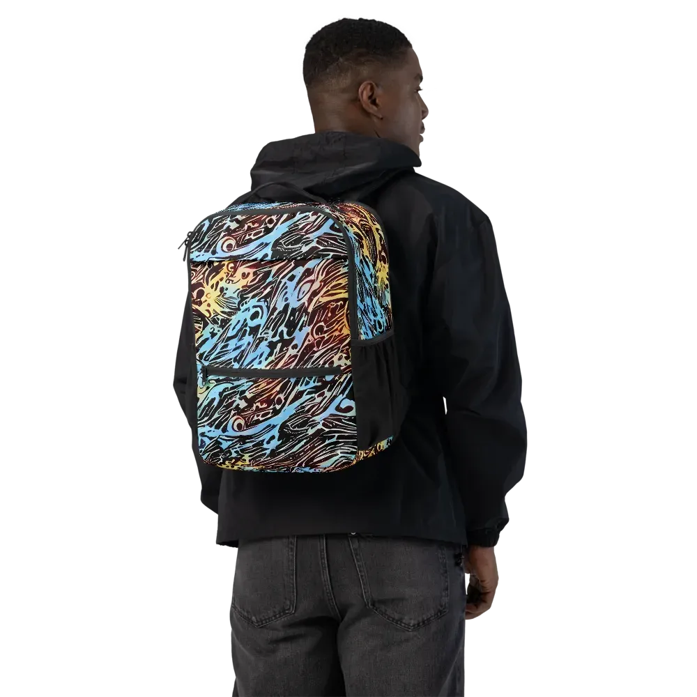 Oxblood Ocean on Utility Backpack — Back
