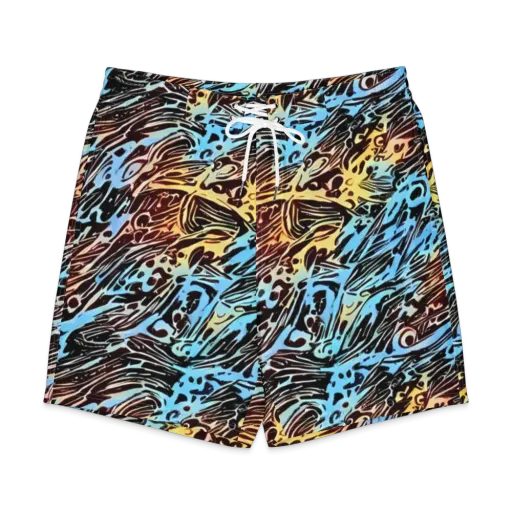Oxblood Ocean on a Men's Board Shorts