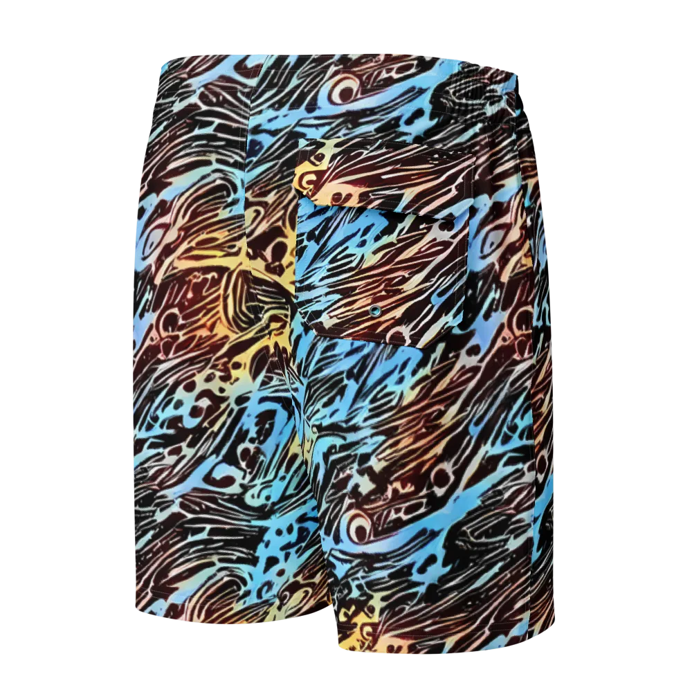 Oxblood Ocean on Men's Board Shorts — Back