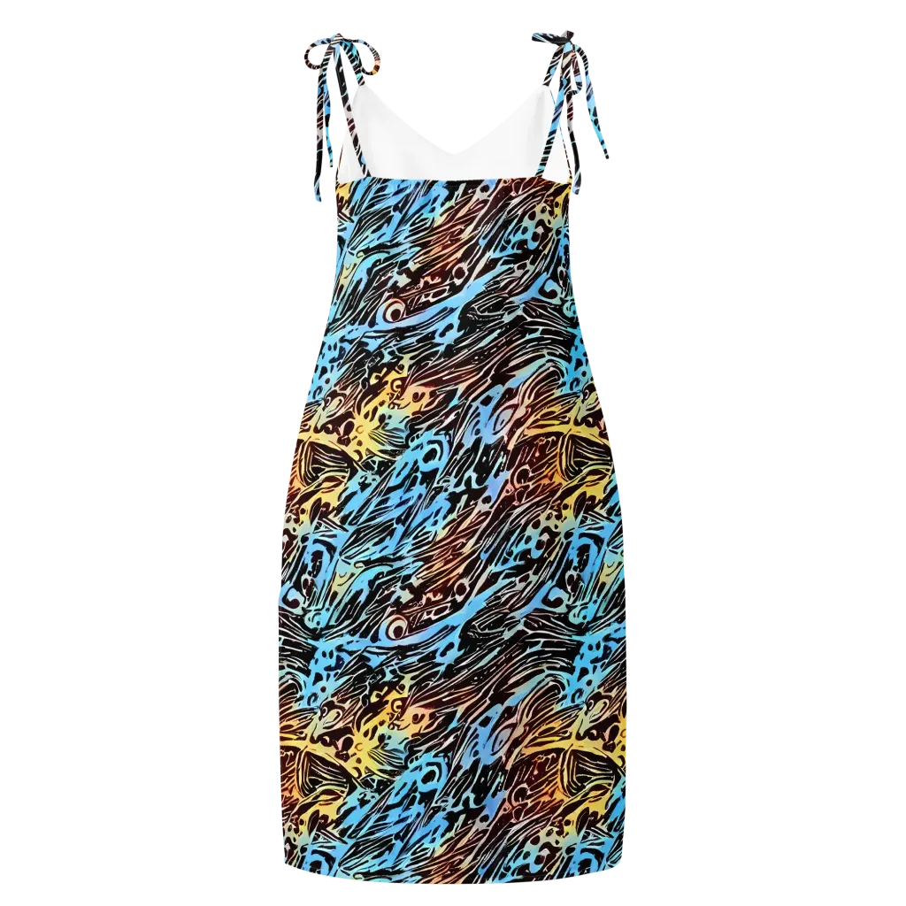 Oxblood Ocean on Slip Dress — Back