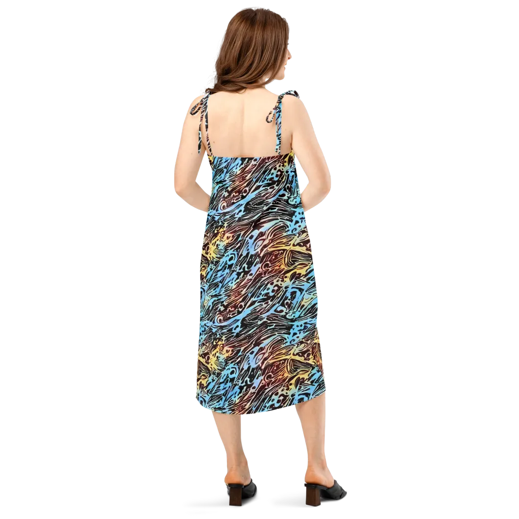 Oxblood Ocean on Slip Dress — Back