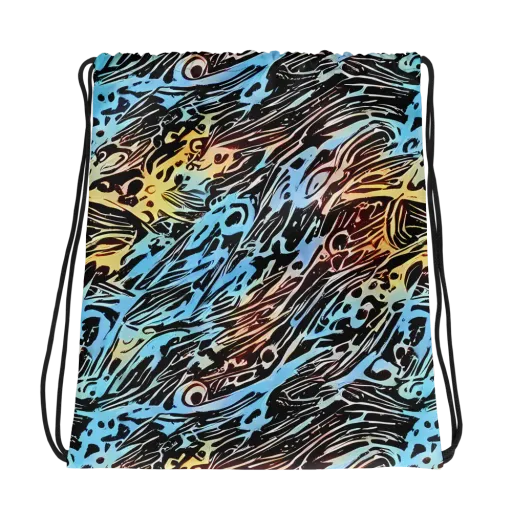 Oxblood Ocean on a Drawstring Bag
