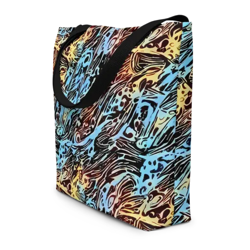 Oxblood Ocean on a Large Tote Bag W/ Pocket