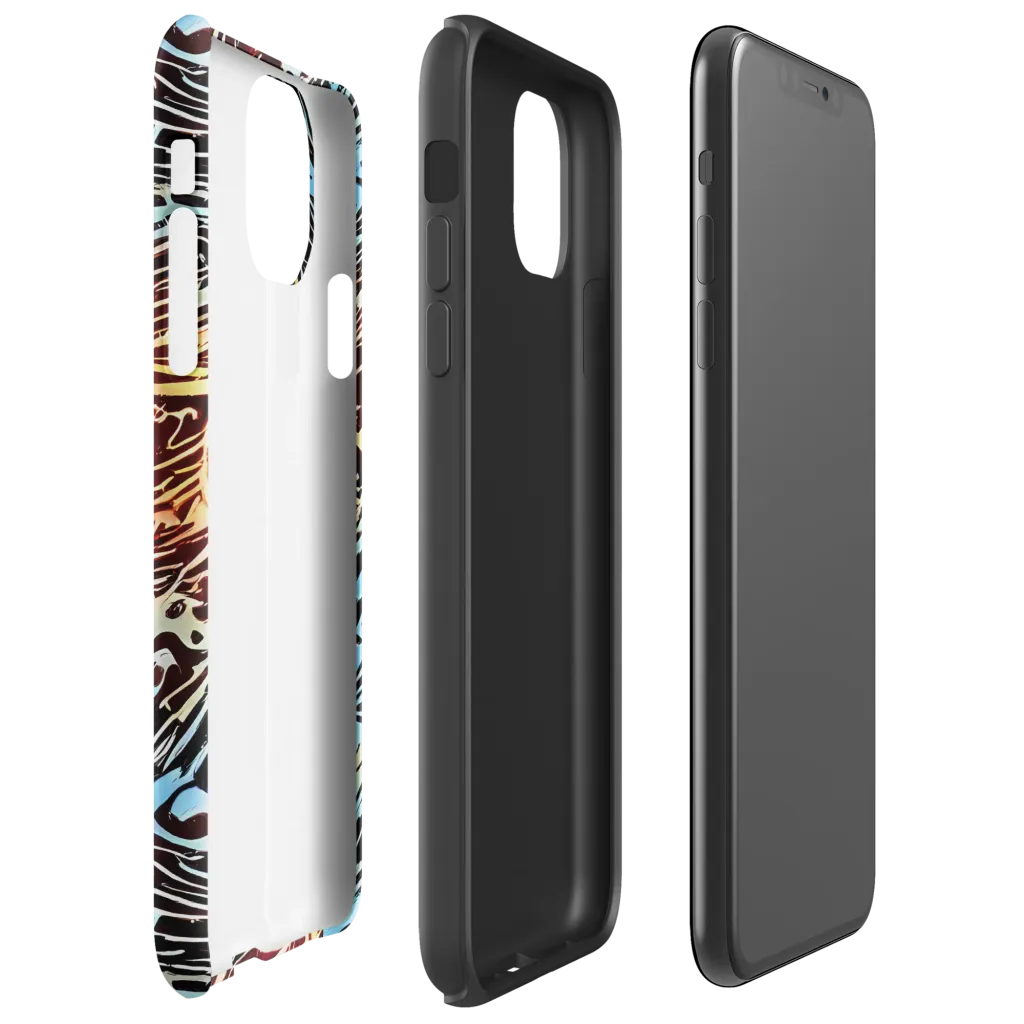 Oxblood Ocean on Tough Case for iPhone® — Right