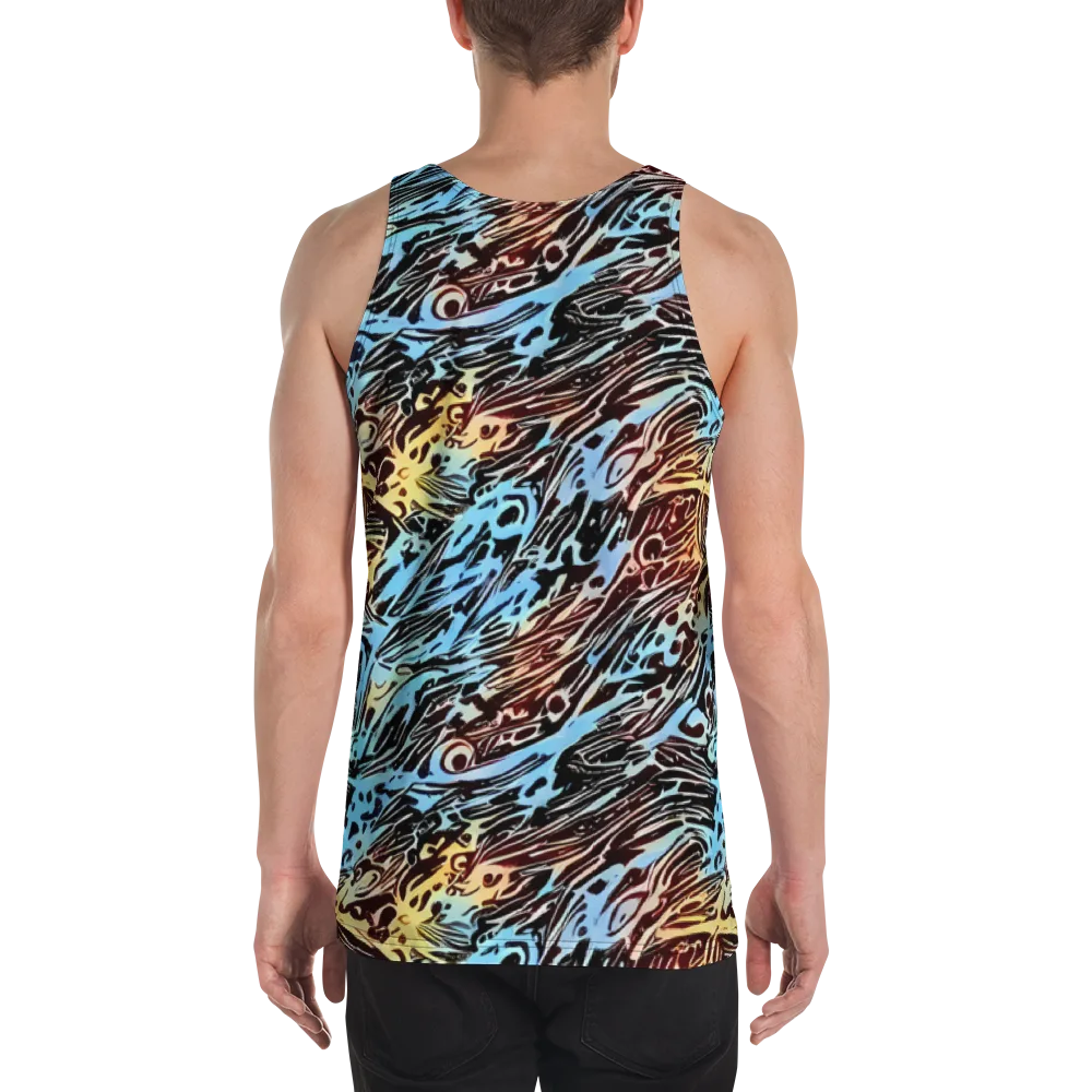 Oxblood Ocean on Men's Tank Top — Back