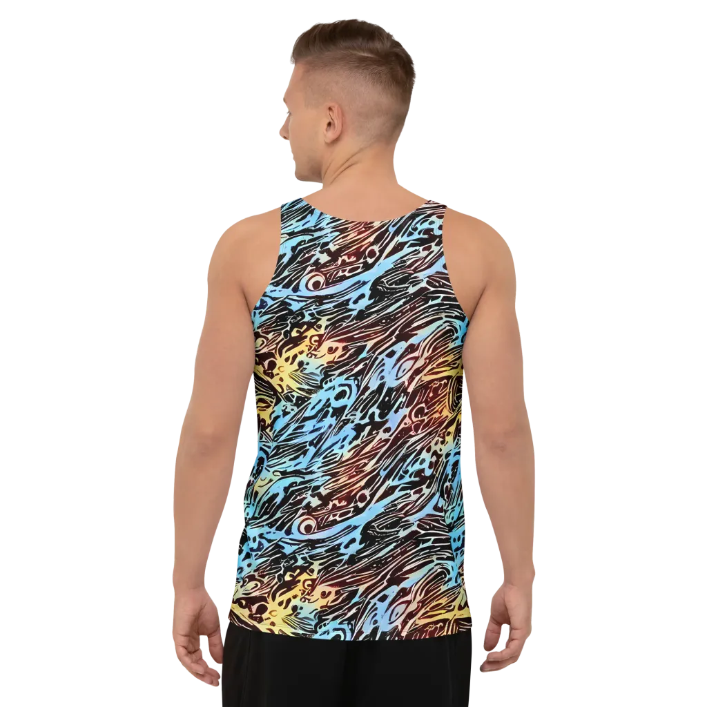 Oxblood Ocean on Men's Tank Top — Back