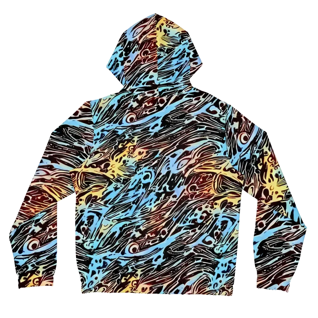 Oxblood Ocean on Women's Full-Zip Hoodie — Back