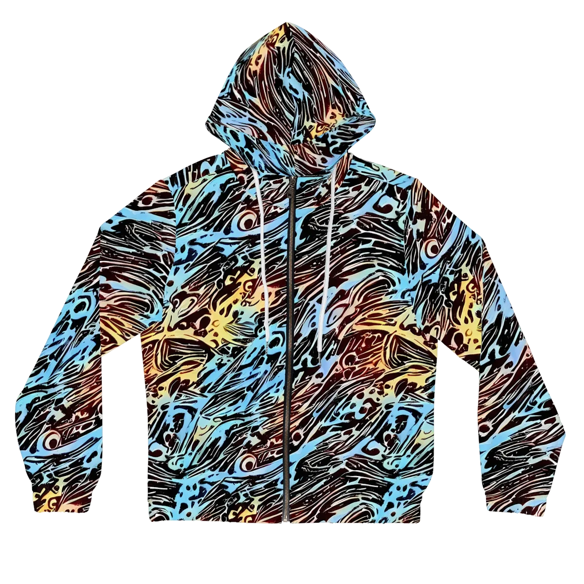 Oxblood Ocean on Women's Full-Zip Hoodie — Front