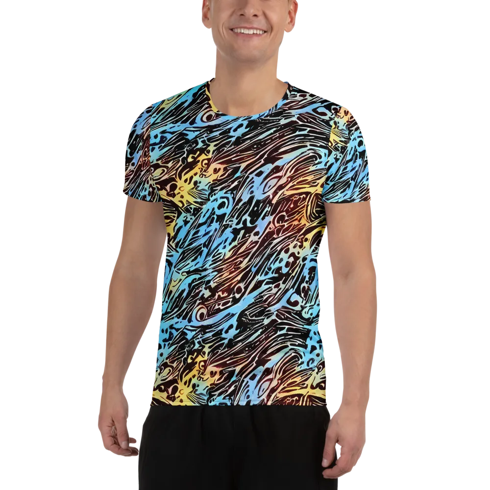Oxblood Ocean on Men's Athletic T-Shirt — Front