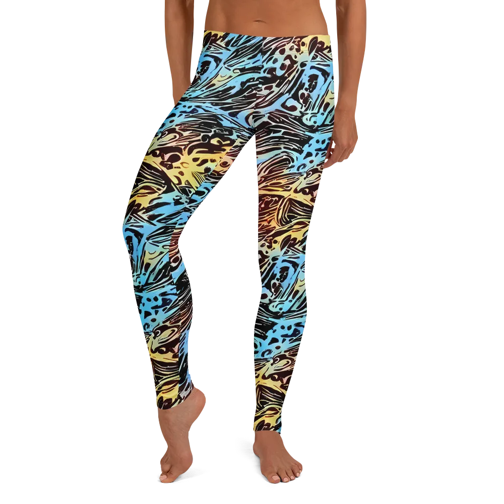 Oxblood Ocean on Leggings — Front
