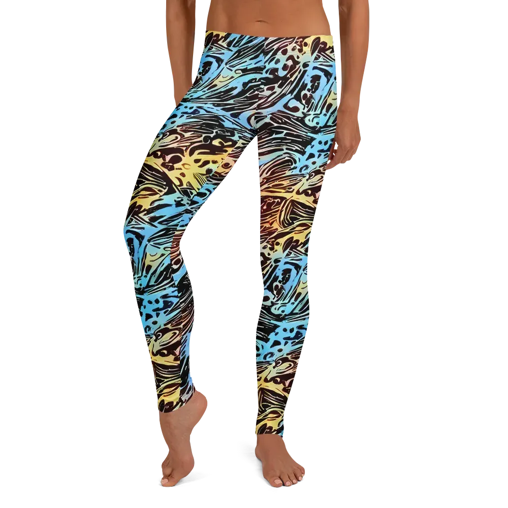 Oxblood Ocean on Leggings — Front