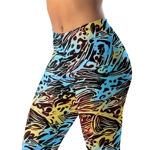 Oxblood Ocean on a Leggings